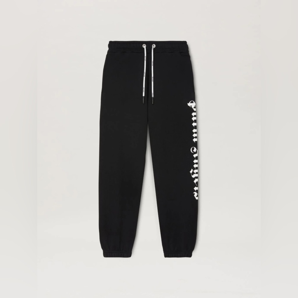 PALM ANGELS Logo-Print Drawstring Sweatpants in Black